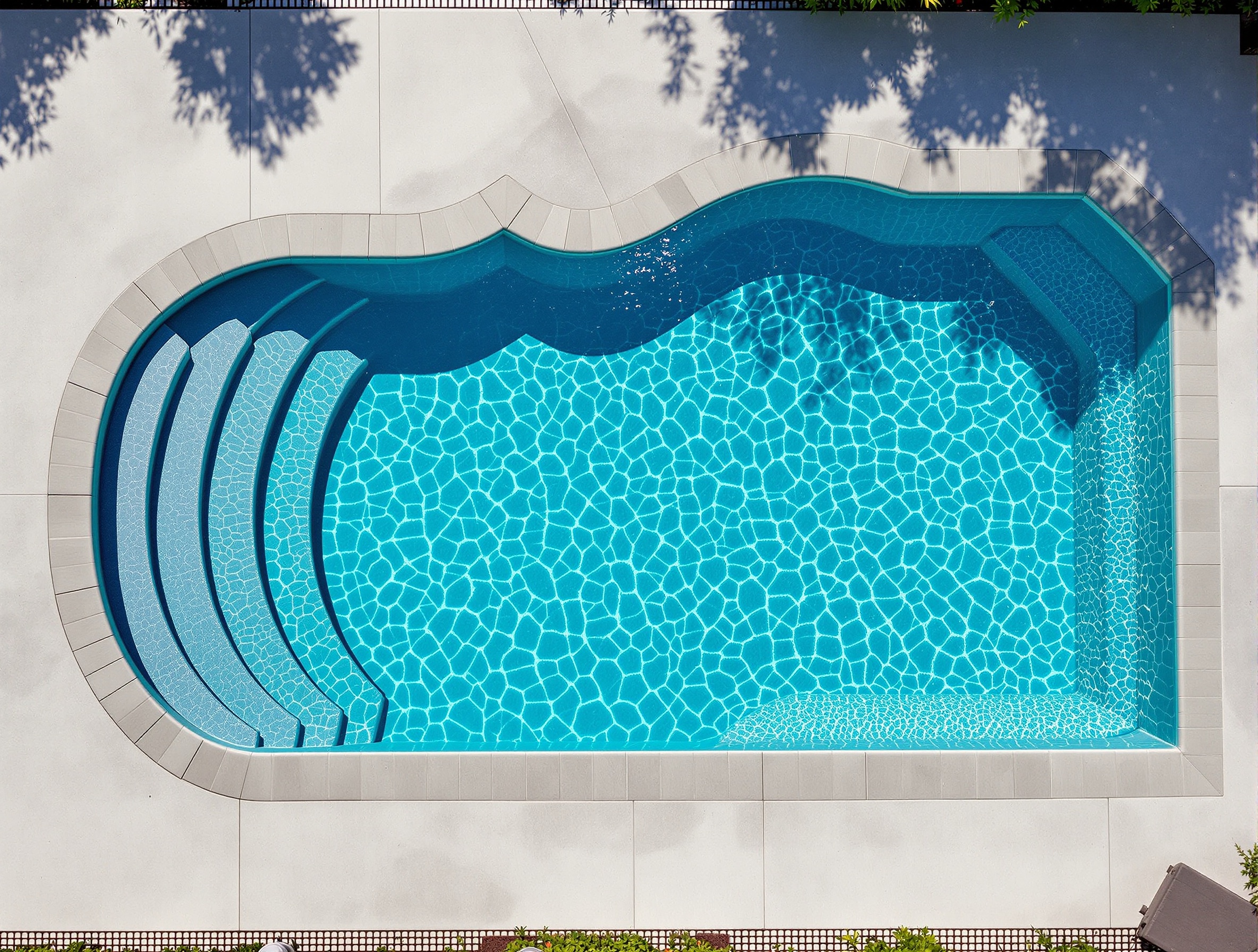Algae pool transformed to clean water
